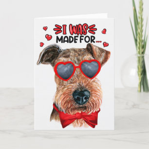 Airedale Terrier Made for Love You Valentine Feiertagskarte