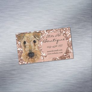 AIREDALE TERRIER MAGNETISCHE VISITENKARTE
