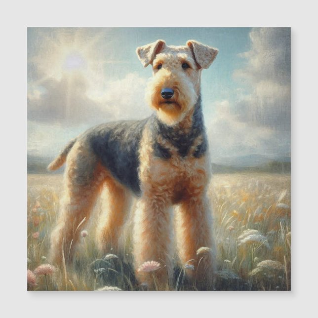 Airedale Terrier Magnetkarte (Vorderseite)