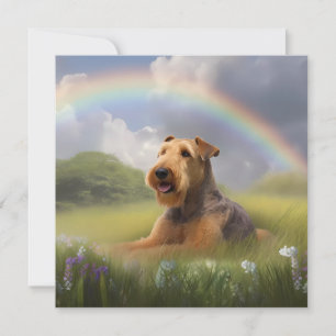 Airedale Terrier Memorial Custom Dogenname Rainbow