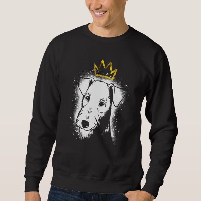 Airedale Terrier mit Krone Sweatshirt (Vorderseite)