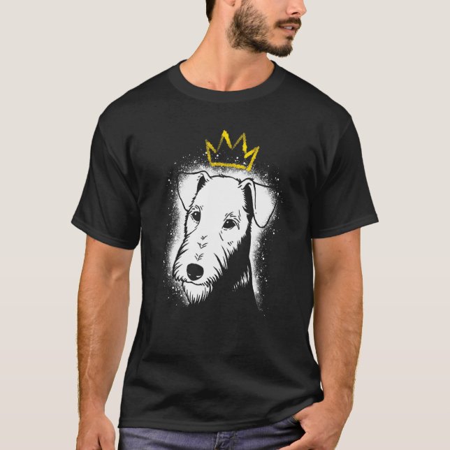 Airedale Terrier mit Krone T-Shirt (Vorderseite)