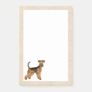 Airedale Terrier Niedlich Bingley Terrier Dog Post-it Klebezettel