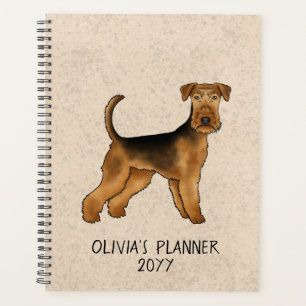 Airedale Terrier Niedlich Cartoon Dog Bingley Terr Planer
