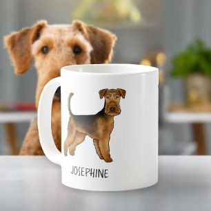Airedale Terrier Niedlicher Cartoon Hund mit Indiv Kaffeetasse