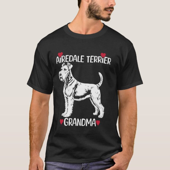 Airedale Terrier Oma T-Shirt (Vorderseite)
