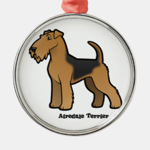 airedale Terrier Ornament Aus Metall