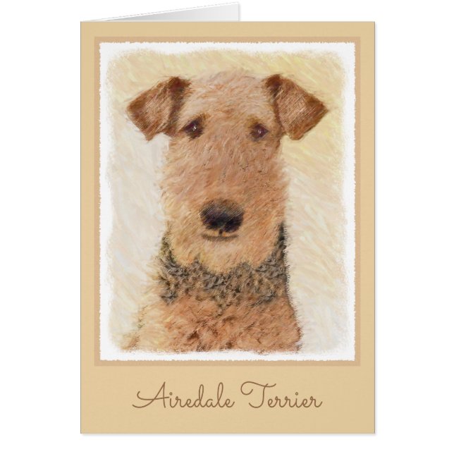 Airedale Terrier Painting - Niedliche Kunst (Vorne)