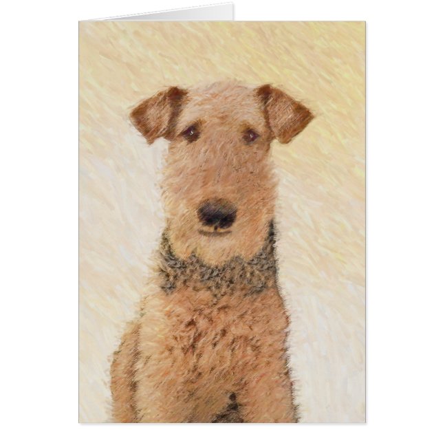 Airedale Terrier Painting - Niedliche Kunst (Vorne)