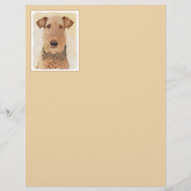 Airedale Terrier Painting - Niedliche Kunst (Vorderseite)