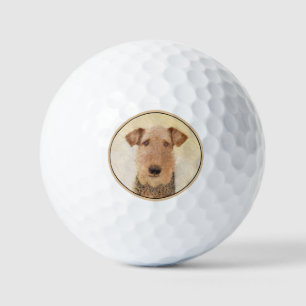 Airedale Terrier Painting - Niedliche Kunst Golfball