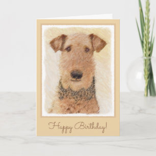 Airedale Terrier Painting - Niedliche Kunst Karte