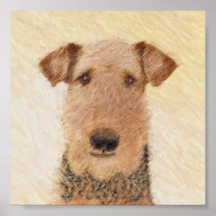 Airedale Terrier Painting - Niedliche Kunst Poster