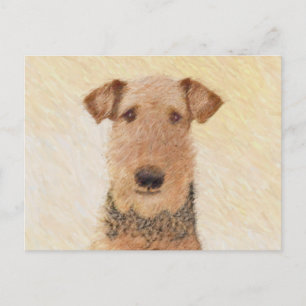 Airedale Terrier Painting - Niedliche Kunst Postkarte