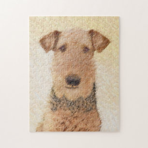 Airedale Terrier Painting - Niedliche Kunst Puzzle