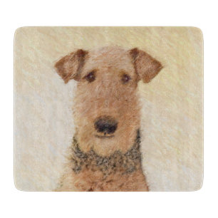Airedale Terrier Painting - Niedliche Kunst Schneidebrett