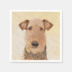 Airedale Terrier Painting - Niedliche Kunst Serviette