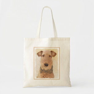 Airedale Terrier Painting - Niedliche Kunst Tragetasche