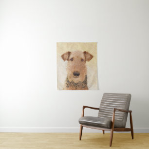 Airedale Terrier Painting - Niedliche Kunst Wandteppich