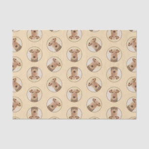 Airedale Terrier Painting Niedliche Original Dog A Seidenpapier