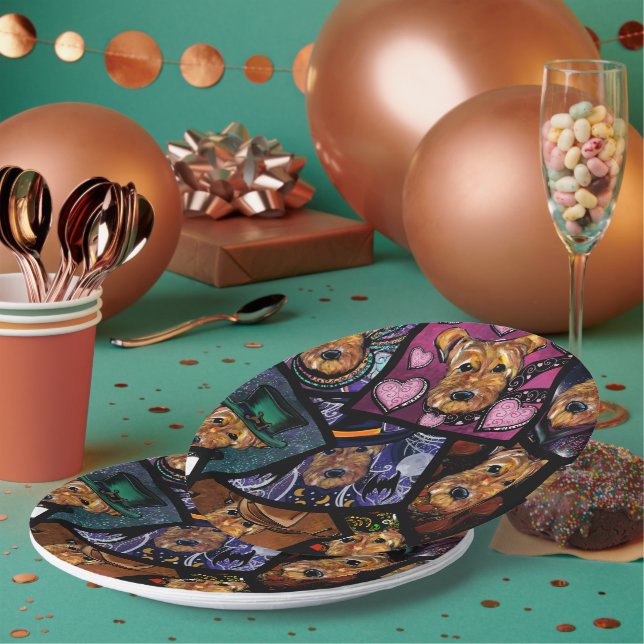 AIREDALE TERRIER PAPPTELLER (Multi)