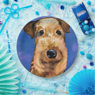 AIREDALE TERRIER PAPPTELLER