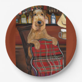 Airedale Terrier Pappteller