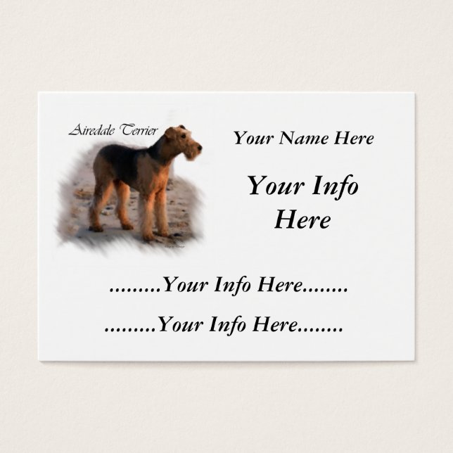 Airedale Terrier Personalisiert Cards (Vorderseite)