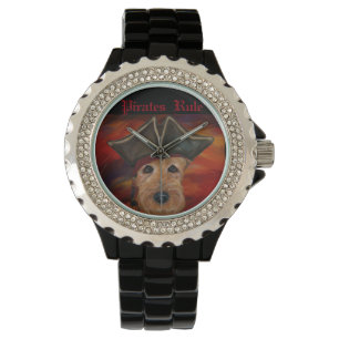 AIREDALE TERRIER PIRAT ARMBANDUHR
