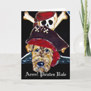 Airedale Terrier Piratenkarten Karte