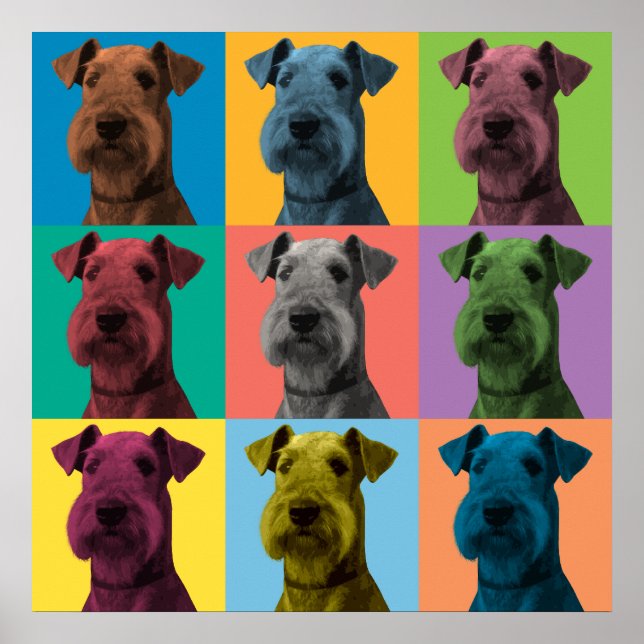 Airedale Terrier Pop-Art-Poster Poster (Vorne)