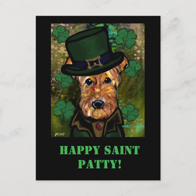 AIREDALE TERRIER POSTKARTE (Vorderseite)