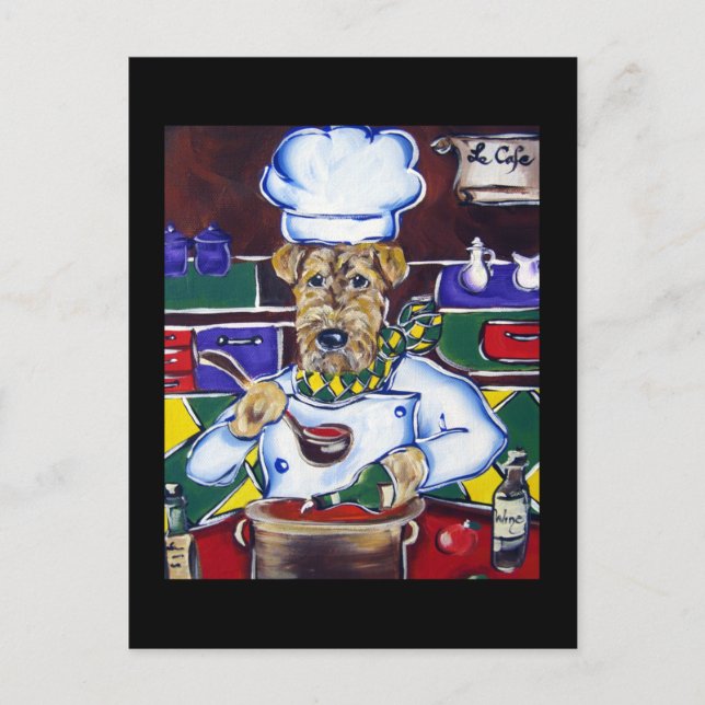 Airedale Terrier Postkarte (Vorderseite)