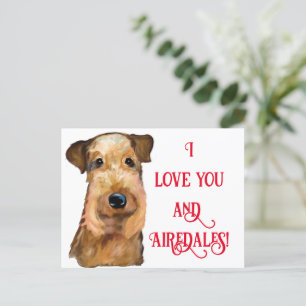 AIREDALE TERRIER  POSTKARTE