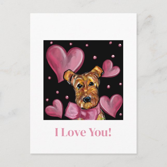 AIREDALE TERRIER POSTKARTE (Vorderseite)