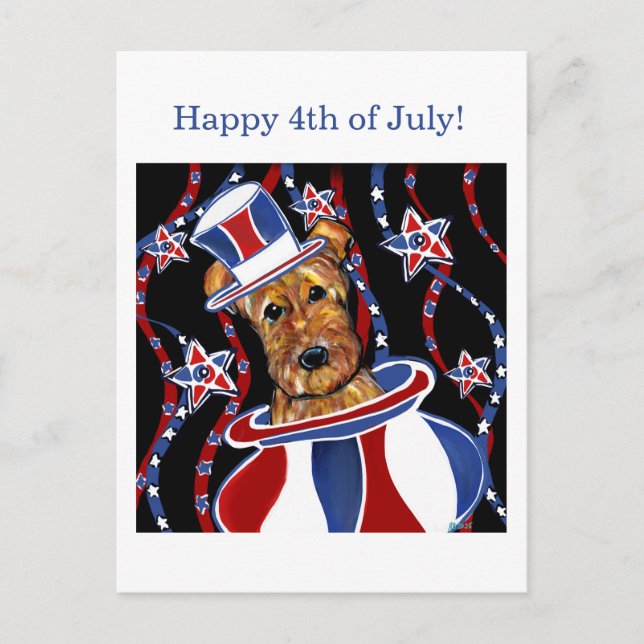 AIREDALE TERRIER POSTKARTE (Vorderseite)