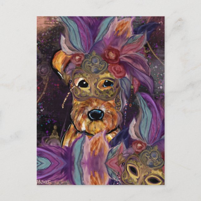 AIREDALE TERRIER POSTKARTE (Vorderseite)