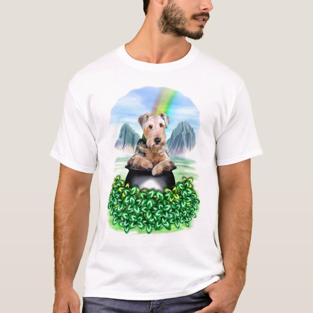 Airedale Terrier Pot of Gold T - Shirt (Vorderseite)