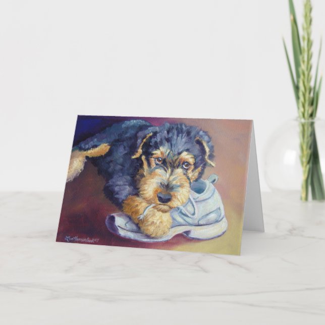 Airedale Terrier Pup Cards Karte (Vorderseite)