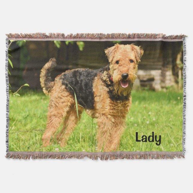 Airedale Terrier Puppy Dog Decke (Vorderseite)