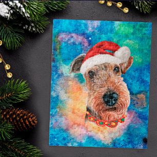 Airedale Terrier Rasse Hund Weihnachten Puzzle