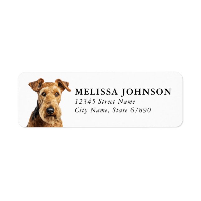 Airedale Terrier Return Address Labels (Vorne)