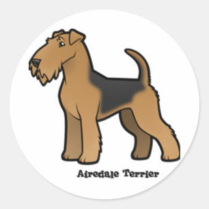 airedale Terrier Runder Aufkleber