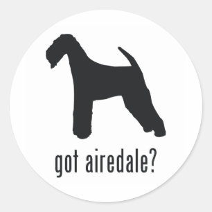 Airedale Terrier Runder Aufkleber