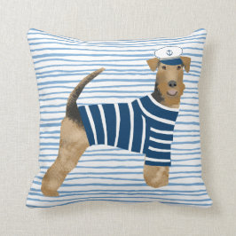 Airedale Terrier Sailor Nautical Dog Kissen