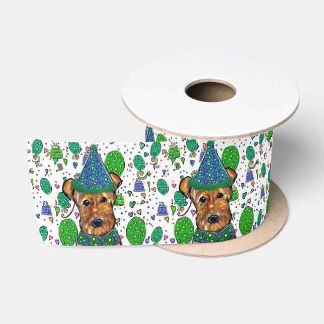 AIREDALE TERRIER   SATINBAND (Spule)