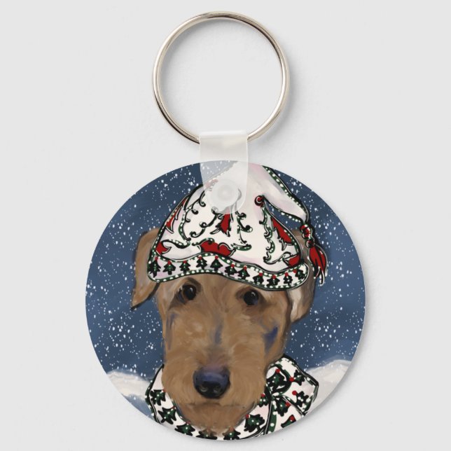 AIREDALE TERRIER SCHLÜSSELANHÄNGER (Vorderseite)