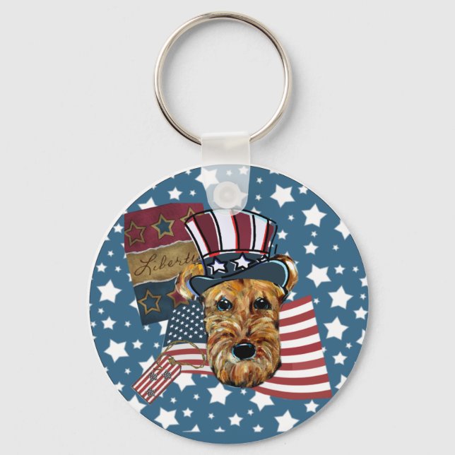 AIREDALE TERRIER SCHLÜSSELANHÄNGER (Vorderseite)