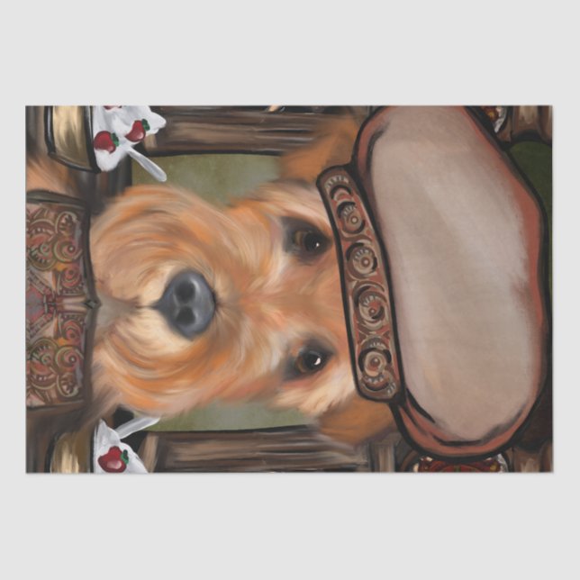 AIREDALE TERRIER SEIDENPAPIER (Vorderseite)