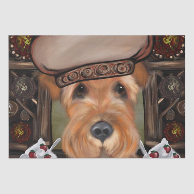 AIREDALE TERRIER SEIDENPAPIER (Vorderseite)